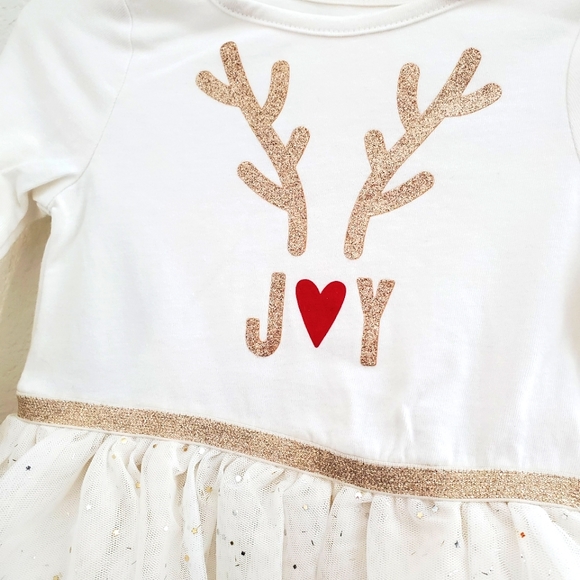 NWT Cat & Jack Deer Glitter Tutu Dress - Picture 2 of 4